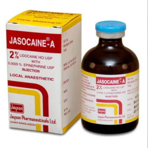 JASOCAINE LA 2% Lidocaine with Adrenaline – 30mL (Multiple Dose Vail)