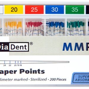 DiaDent | Paper Point (mm-Marked) - (ISO sizes/.02 Taper)- 200 p/box
