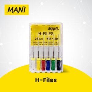 MANI H-Files: 21mm Stainless Steel (6p/Box)
