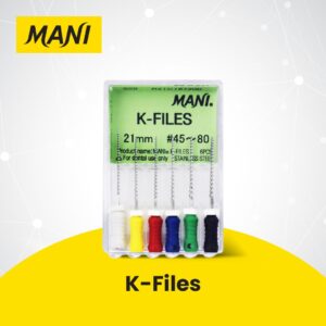 MANI K-Files: 25mm Stainless Steel (6p/Box)