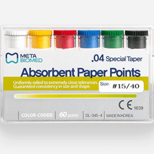 Meta Biomed | Paper Point (mm-Marked) - .04 Taper - 60 Pts/box